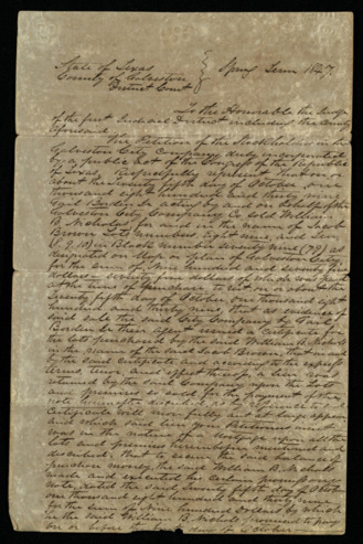 Legal petition to settle a debt with William B. Nichols