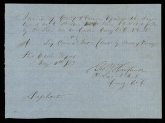 Invoice of camp and garrison equipment