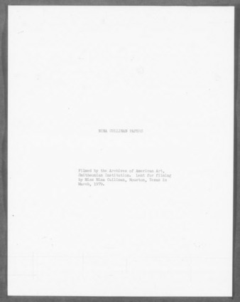 Nina J. Cullinan newspaper clippings and other documents, 1974