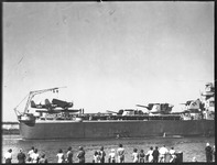 Navy ship with aircraft