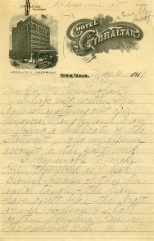 Letter from Maye B. Ames to Minnie Fisher Cunningham