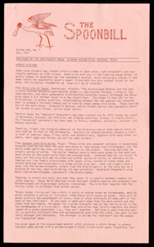 The Spoonbill, Vol. 25, No. 1, May 1975