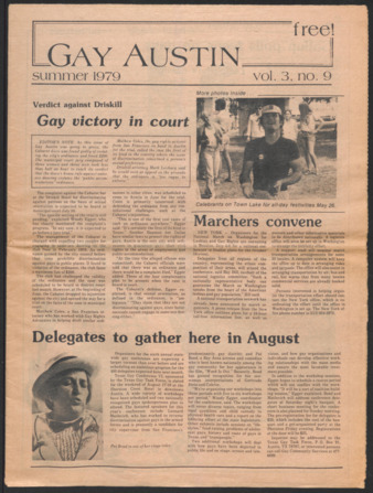 Gay Austin, Vol. 3, No. 9, Summer 1979