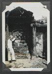 Herman George Eiden outside a vault in Paco Cemetery