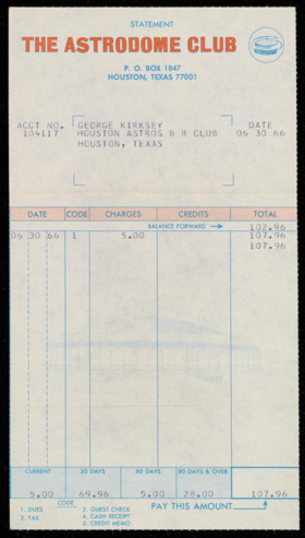 The Astrodome Club Statement