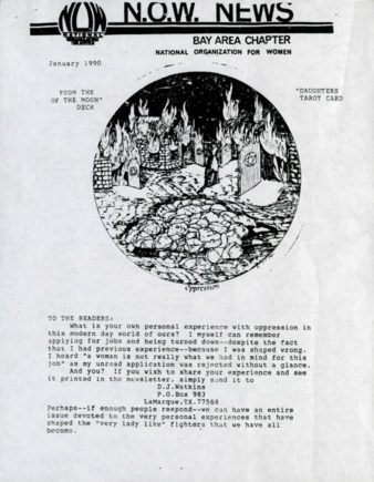 NOW News Bay Area Chapter, January 1990