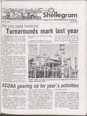 Shellegram, Vol. 50, No. 1, January 1985