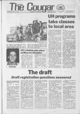 The Summer Cougar. Vol. 46, No. 142, July 23, 1980.