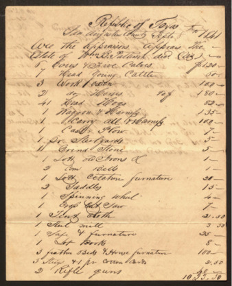 Appraisal of the estate of William B. Patterson by William Nash