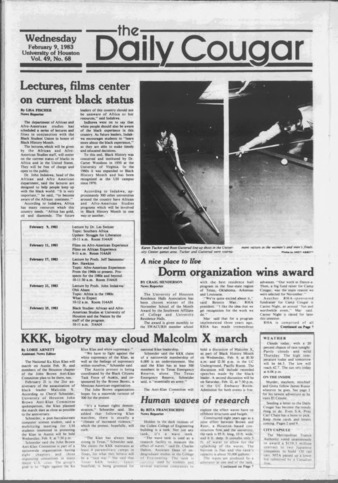 The Daily Cougar. Vol. 49, No. 68, February 9, 1983.
