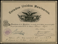 School diploma of the National Primary School in Mexico City for Leonor Mejia