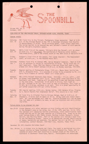 The Spoonbill, Vol. 25, No. 6, October 1975