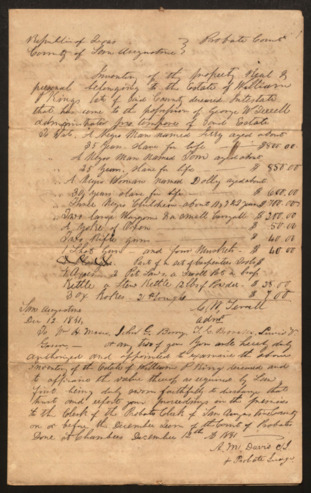 Appointment of appraisers for the estate of William P. King