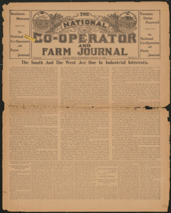 The National Co-Operator and Farm Journal, Vol. 29, No. 15, January 22, 1908