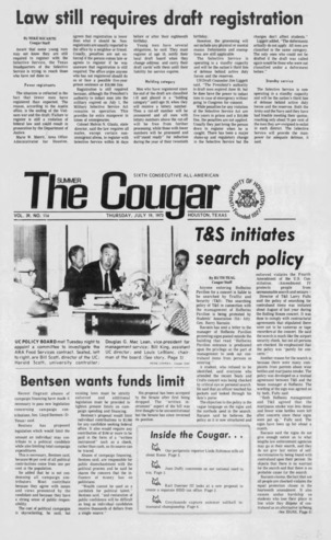 The Summer Cougar. Vol. 39, No. 114, July 19, 1973.