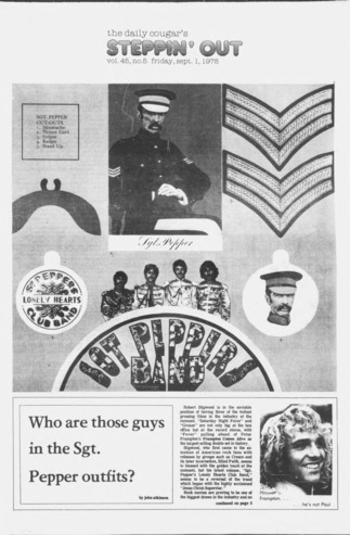 The Daily Cougar's Steppin' Out. Vol. 45, No. 5, September 1, 1978.