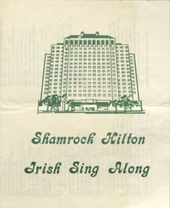 Shamrock Hilton Irish Sing Along booklet