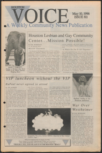 Houston Voice, No. 811, May 10, 1996