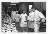 Restaurant management students preparing dinner service