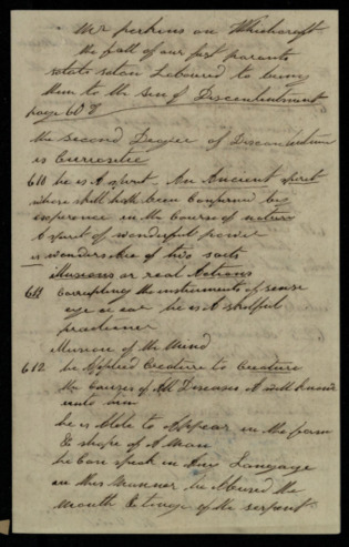 Handwritten notes accompanying manuscript journal, including schooling lessons entitled “Sea Voyage to Melbourne”