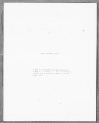 Nina J. Cullinan newspaper clippings featuring the Museum of Fine Arts, Houston, 1957-1958