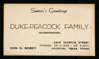 Duke-Peacock Family Incorporated Business Card