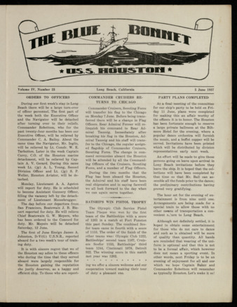 The Blue Bonnet, Vol. 4, No. 23, June 5, 1937