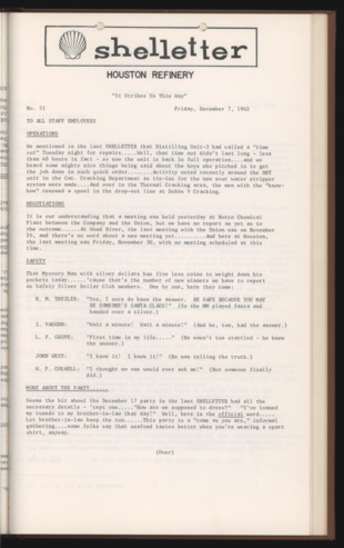 Shelletter, No. 51, December 7, 1962 