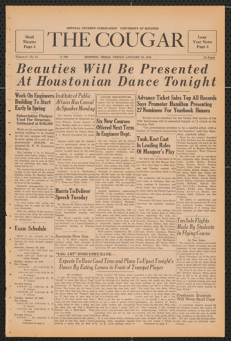 The Cougar, Vol. 6, No. 14, January 19, 1940