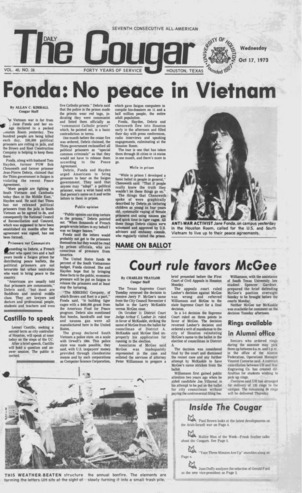 The Daily Cougar. Vol. 40, No. 26, October 17, 1973.