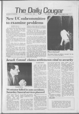 The Daily Cougar. Vol. 46, No. [129], April 18, 1980.