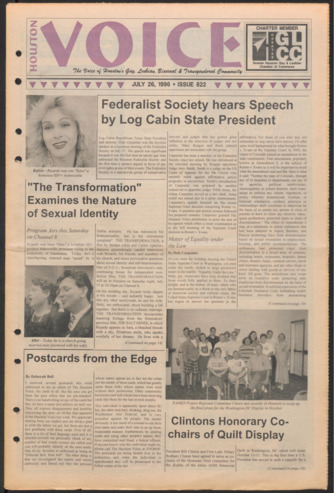 Houston Voice, No. 822, July 26, 1996