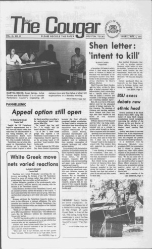 The Daily Cougar. Vol. 42, No. 27, November 6, 1975.