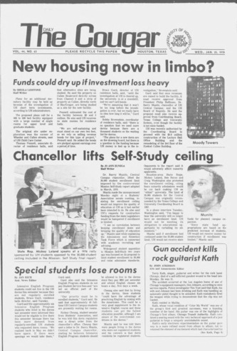 The Daily Cougar. Vol. 44, No. 63, January 25, 1978.