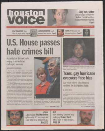 Houston Voice, September 16, 2005