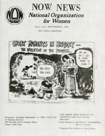 NOW News Bay Area Chapter, Vol. 8, No. 9, September 1980
