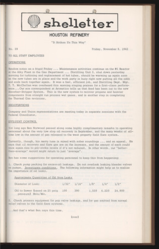 Shelletter, No. 39, November 9, 1962
