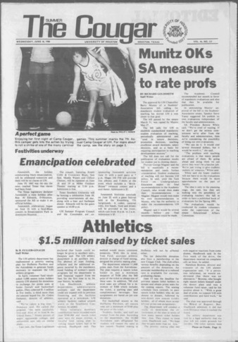 The Summer Cougar. Vol. 46, No. [139], June 18, 1980.