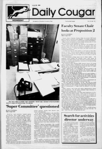 The Daily Cougar. Vol. 51, No. [114], June 26, 1985.