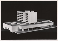 Architectural model of the Conrad N. Hilton College of Hotel and Restaurant Management Building
