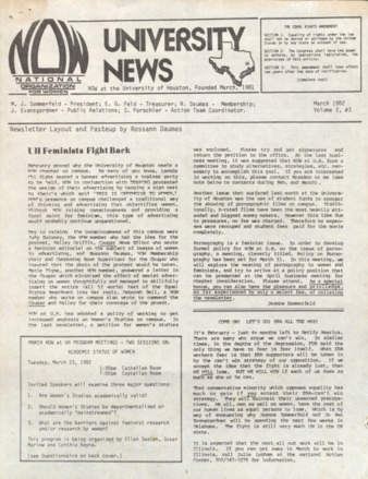 University News, Vol. 2, No. 3, March 1982