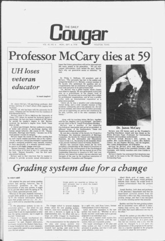 The Daily Cougar. Vol. 45, No. 6, September 4, 1978.