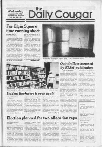 The Daily Cougar. Vol. 49, No. 56, January 19, 1983.