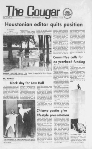 The Daily Cougar. Vol. 39, No. 5, September 12, 1972.