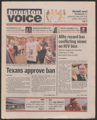 Houston Voice, November 11, 2005