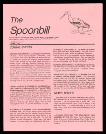 The Spoonbill, Vol. 41, No. 10, October 1992