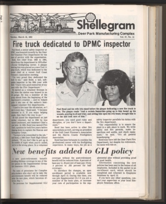 Shellegram, Vol. 47, No. 11, March 18, 1982