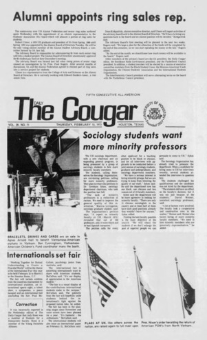 The Daily Cougar. Vol. 39, No. 71, February 15, 1973.