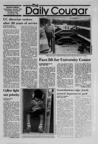 The Daily Cougar. Vol. 50, No. [111], June 20, 1984.