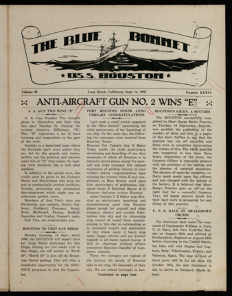 The Blue Bonnet, Vol. 2, No. 36, September 14, 1935
